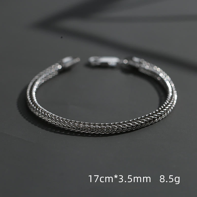 Men's S925 Silver Cool and Versatile Bracelet