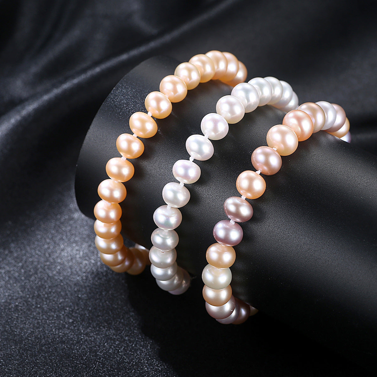 Natural Freshwater Pearl with S925 Silver Buckle Bracelet