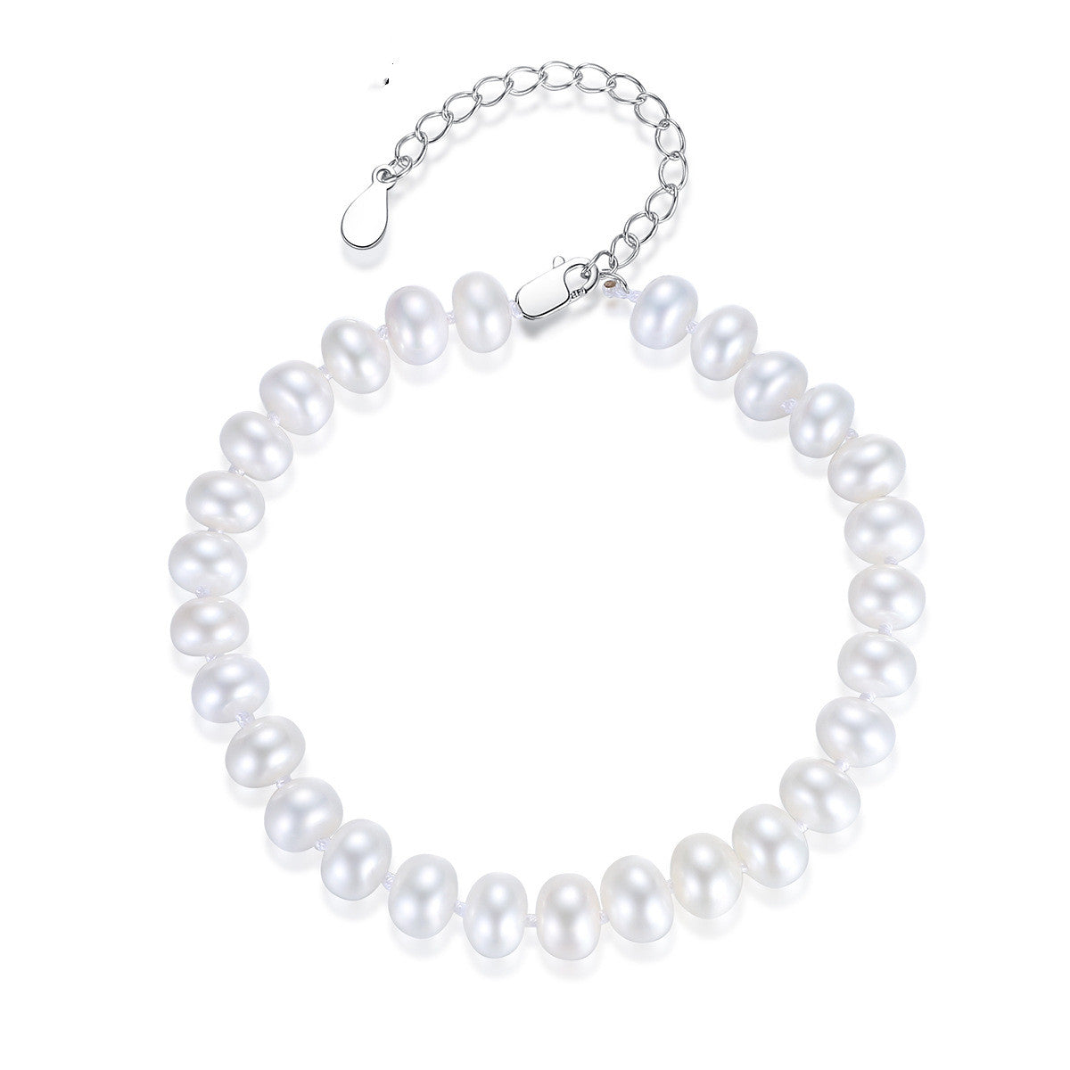 Natural Freshwater Pearl with S925 Silver Buckle Bracelet