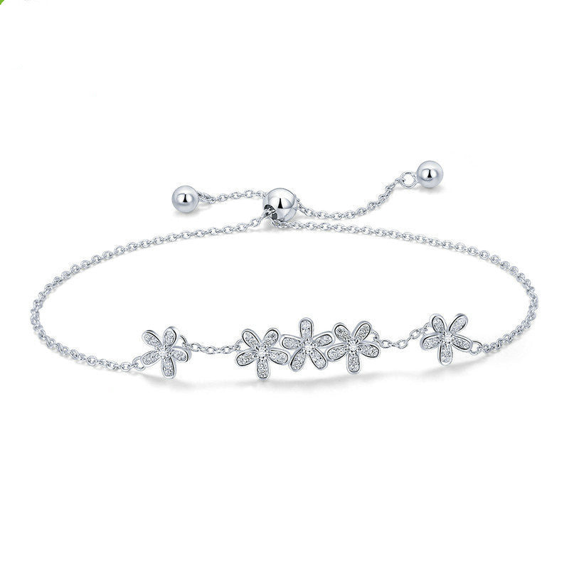 Flowers Zircon Beaded Bracelet