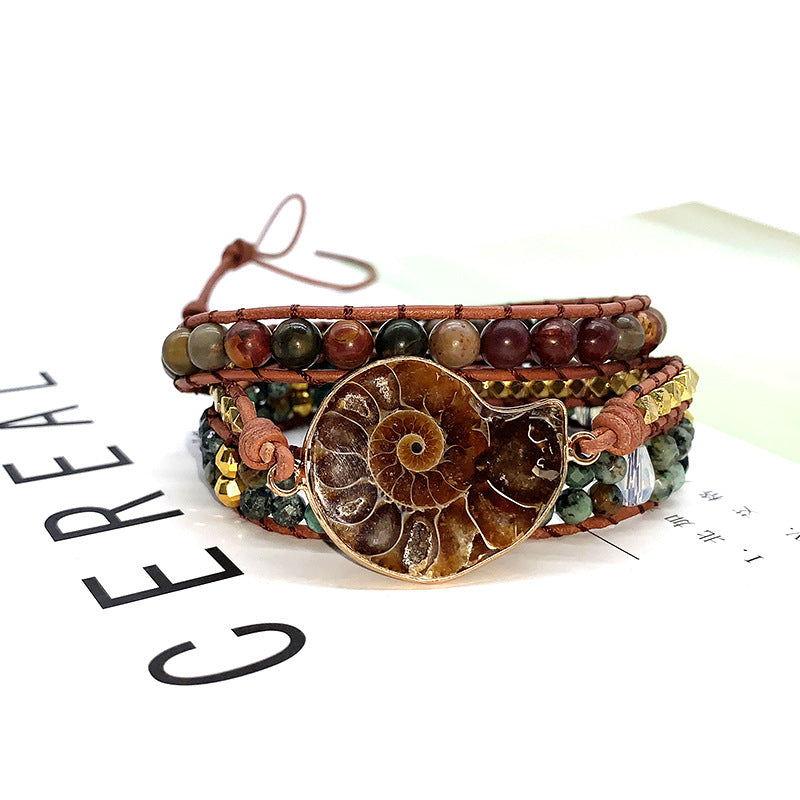 Natural Bohemian Stone Woven Bracelet