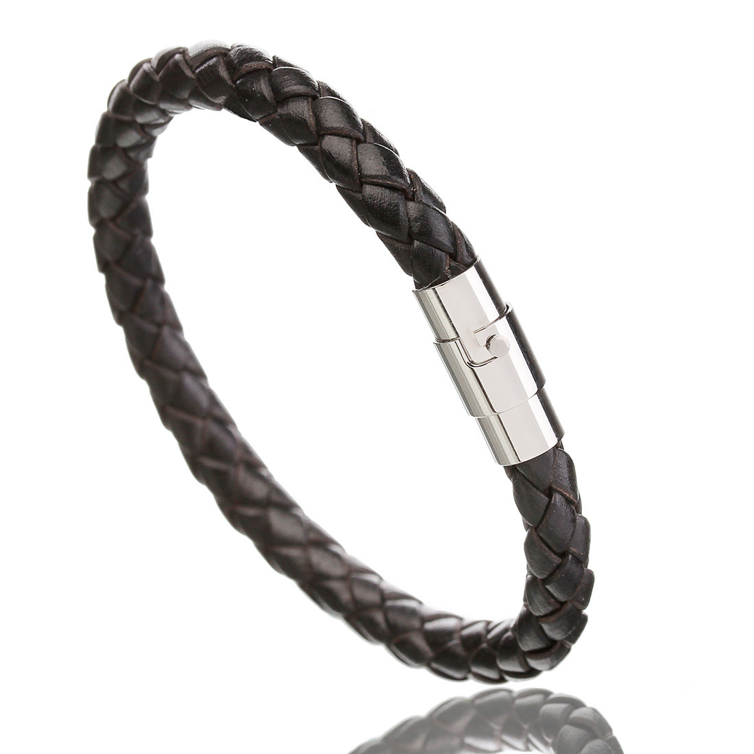 Leather Rope Woven Magnetic Bracelet