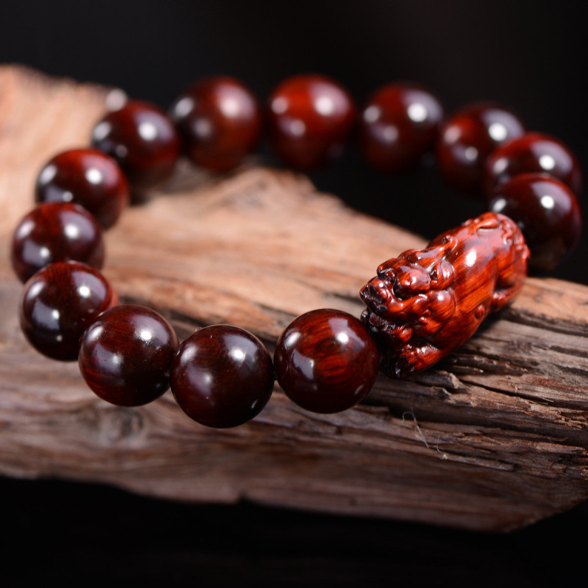 India Zambia Small Leaf Rosewood Bracelet