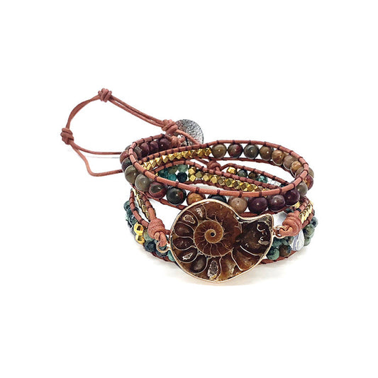 Natural Bohemian Stone Woven Bracelet