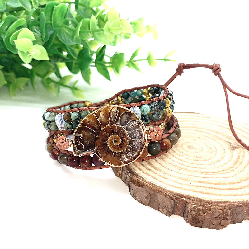 Natural Bohemian Stone Woven Bracelet