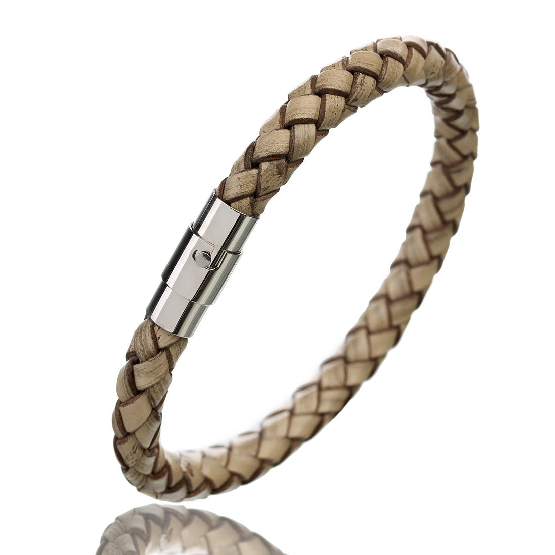 Leather Rope Woven Magnetic Bracelet