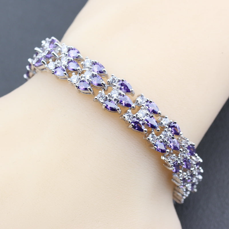 White Cubic Zirconia Luxury Wedding Bracelet