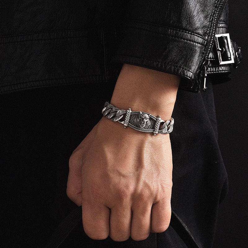 Men's Retro Wolf Head Fashion Bracelet