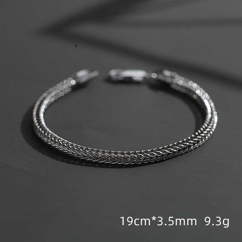 Men's S925 Silver Cool and Versatile Bracelet