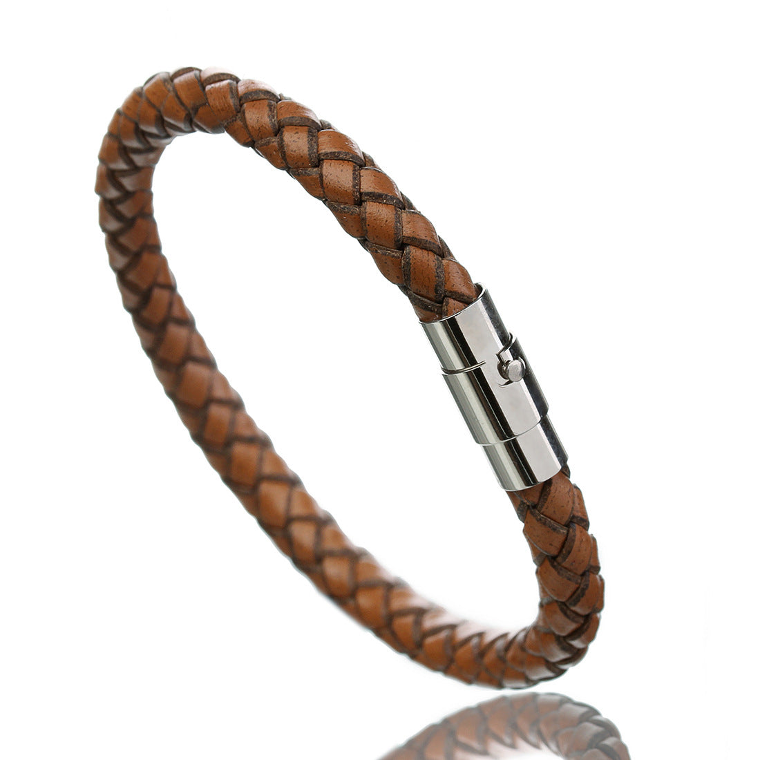 Leather Rope Woven Magnetic Bracelet