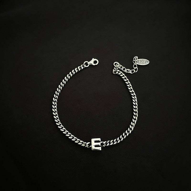 Sterling Silver Initial Letter Bracelet