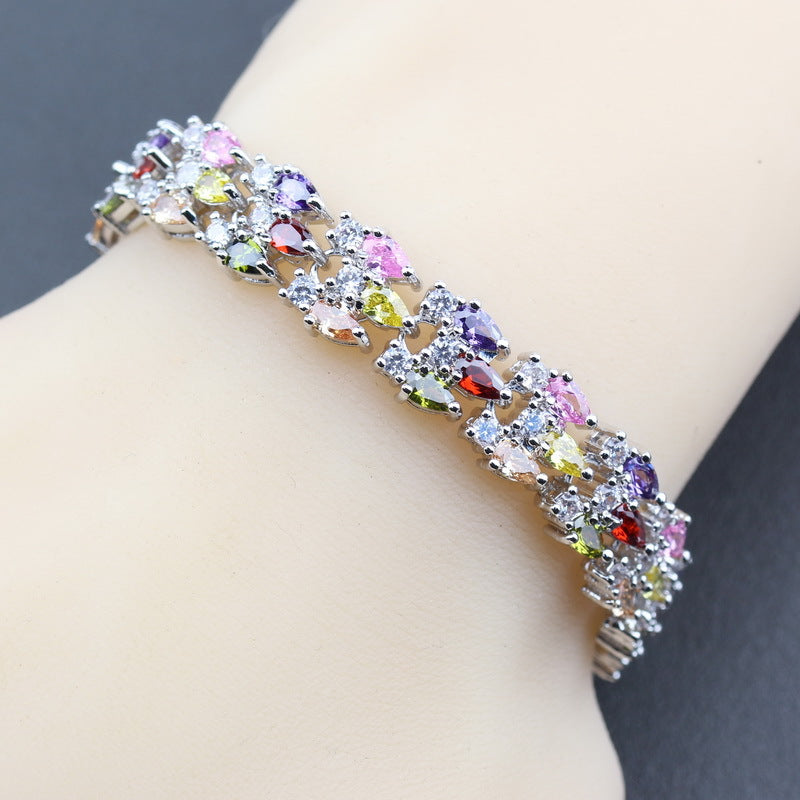 White Cubic Zirconia Luxury Wedding Bracelet