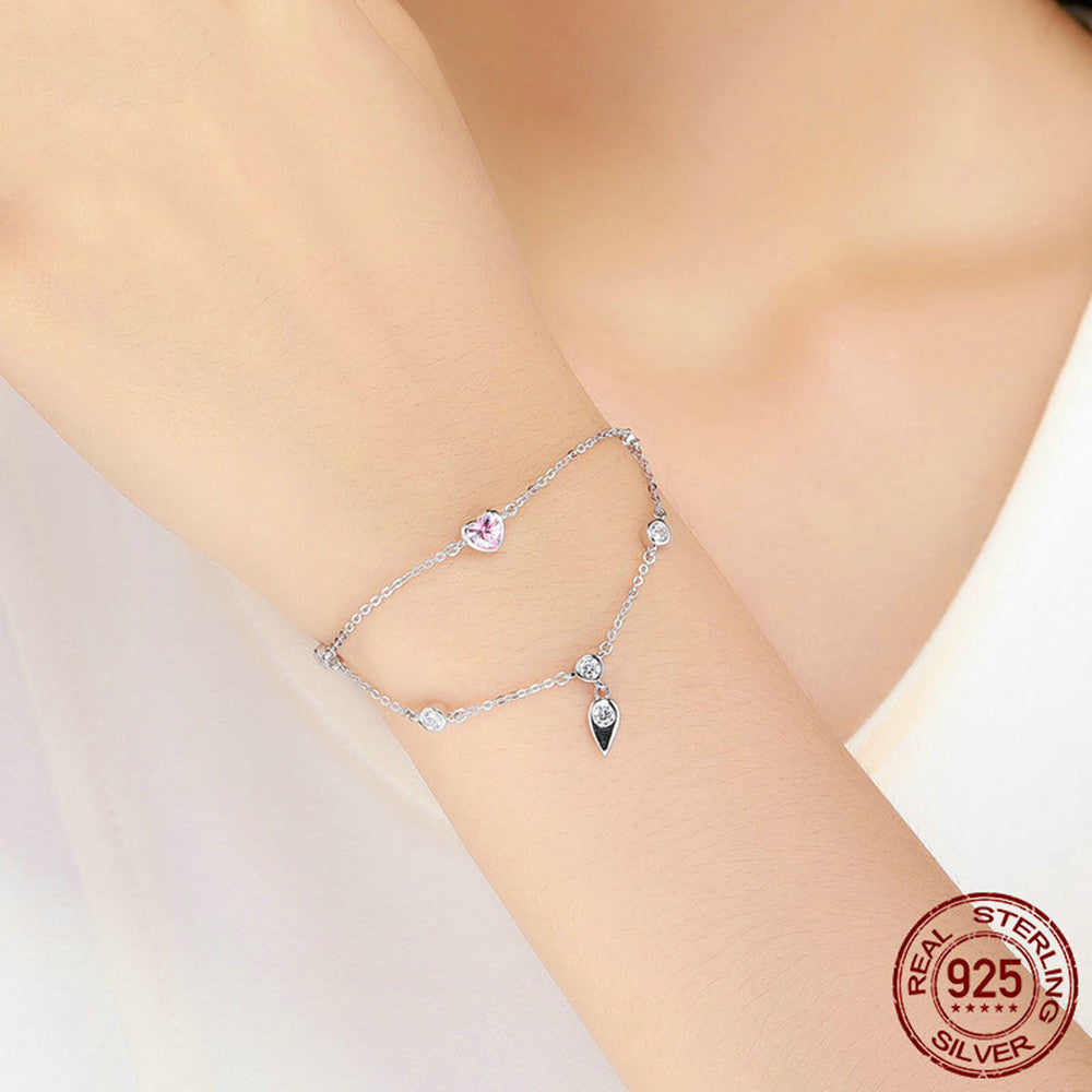 Sweetheart Inlaid Fashion Bracelet