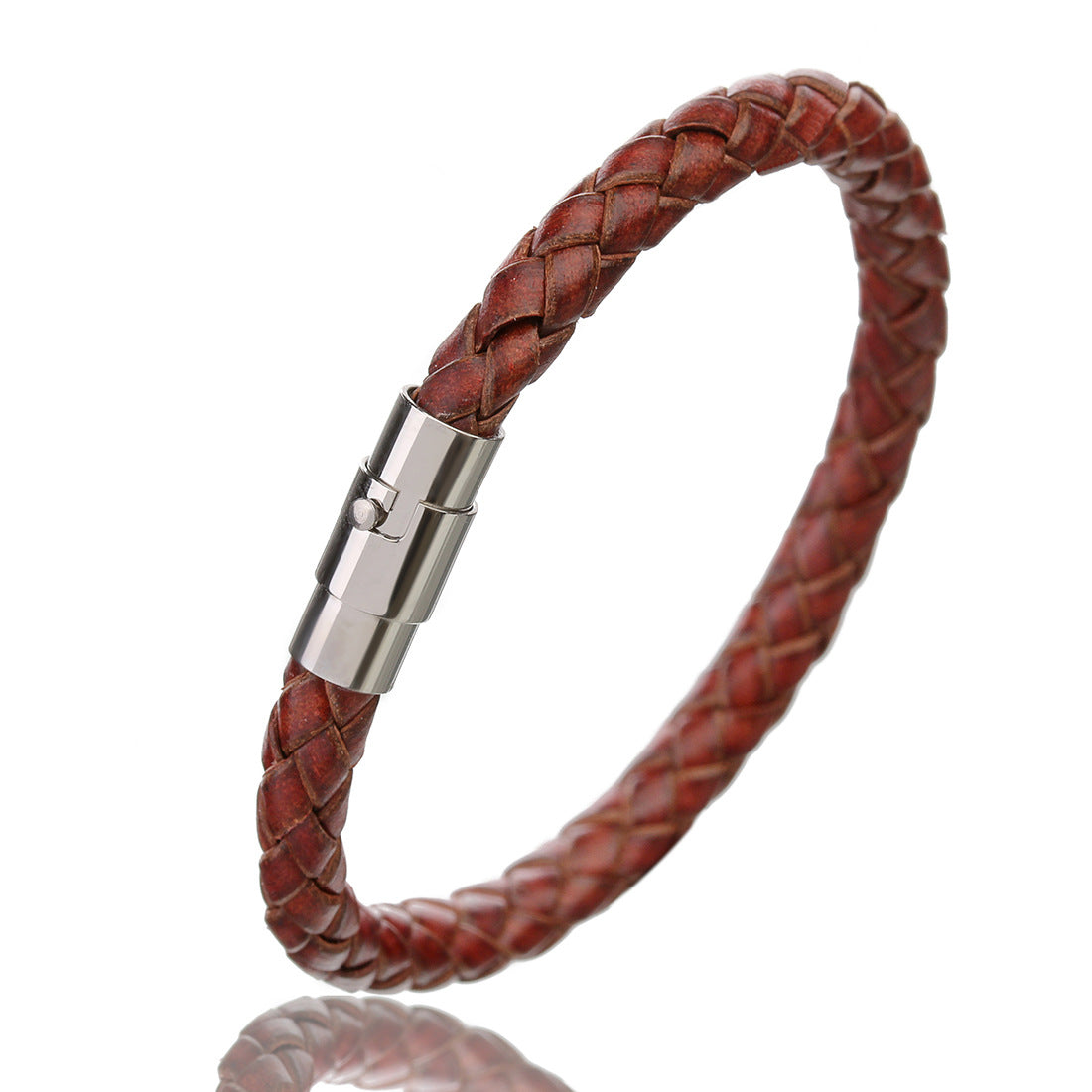 Leather Rope Woven Magnetic Bracelet