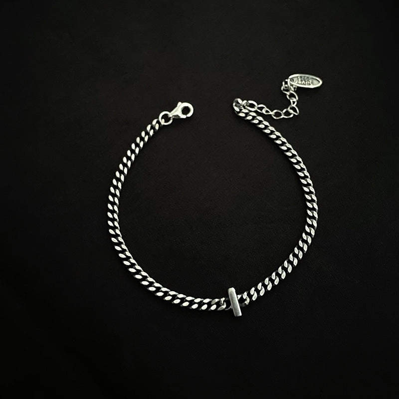 Sterling Silver Initial Letter Bracelet