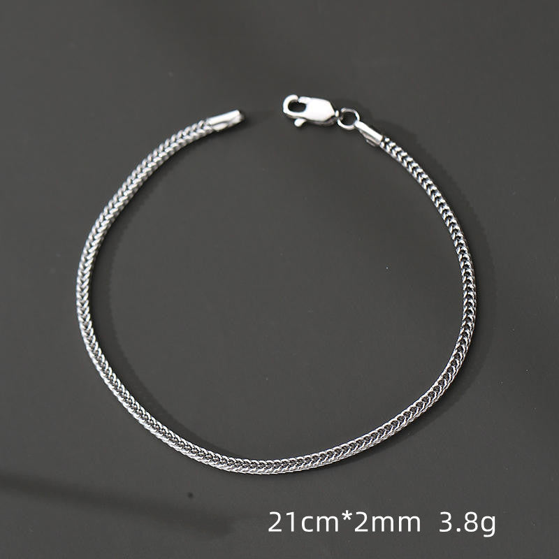 Men's S925 Silver Cool and Versatile Bracelet