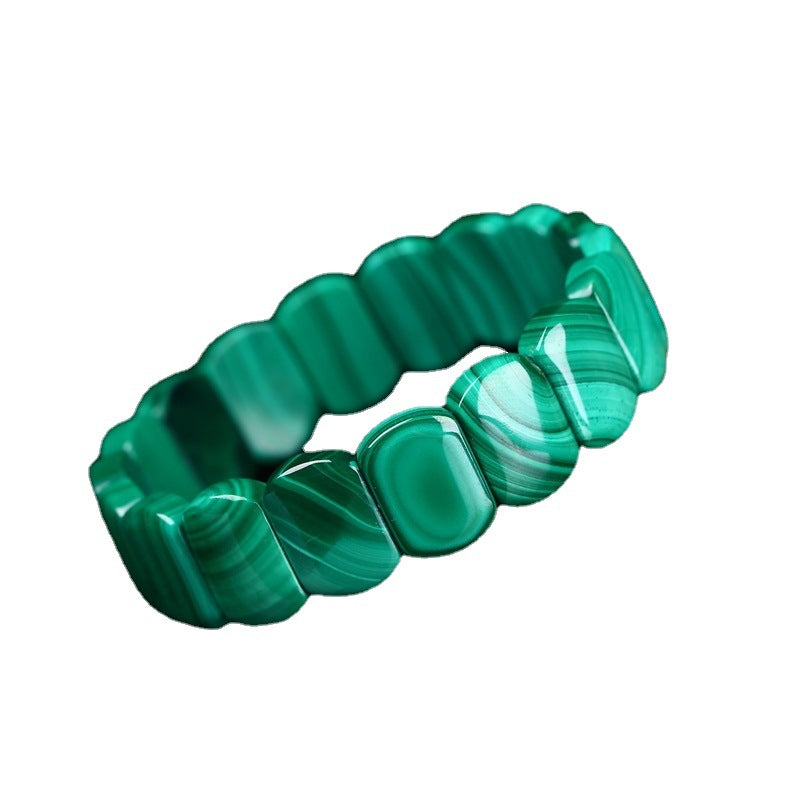 Women's Clear Textured Malachite Bracelet